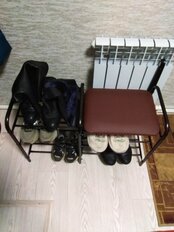 Полка для обуви, металл, 3 секции, 79х33х50 см, с сиденьем, медный антик, Nika, ЭТЛ3 - фото 7 от пользователя