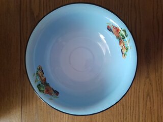 Миска эмалированная сталь, круглая, 8 см, 2 л, Урожай, СтальЭмаль, 1с32с, серо-голубая - фото 1 от пользователя
