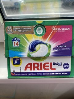 Капсулы для стирки Ariel, Capsules Color, для цветного белья, 14 шт, 19.5 г - фото 8 от пользователя