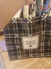 Пакет-сумка 39х36 см, с петлевой ручкой, черный, Scotch fashion, 007156 - фото 2 от пользователя