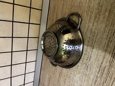 Дуршлаг нержавеющая сталь, 24 см, с ручкой, на ножке, 102208 - фото 8 от пользователя