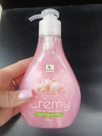 Крем-мыло жидкое Clean&amp;Green, Cremy, Розовый жемчуг, с перламутром, 250 мл - фото 1 от пользователя