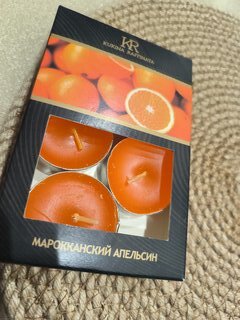 Свеча ароматическая, 1.2х3.8 см, чайная, 6 шт, Kukina Raffinata, Персик, малая, в коробке, 202830 - фото 3 от пользователя