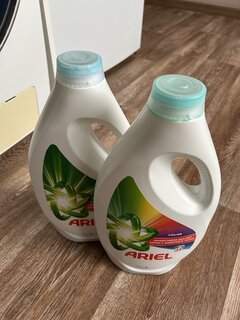 Гель для стирки Ariel, для цветного и белого белья, Color+Горный родник, 2x1.56 л - фото 3 от пользователя