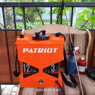 Опрыскиватель садовый аккумуляторный, Patriot, 12 л, свинцово-кислотный, 8 А.ч, 12 В, пластик, ранцевый, PT-12AC - фото 5 от пользователя