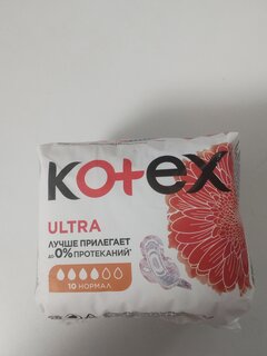 Прокладки женские Kotex, Ultra Dry&amp;Soft Normal, 10 шт, 4423 - фото 1 от пользователя