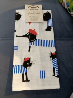 Полотенце кухонное вафельное, 35х60 см, 100% хлопок, шелкография, Морячки, Россия - фото 3 от пользователя