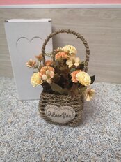 Цветок искусственный декоративный Композиция, в корзинке, 21 см, Y6-2044 - фото 7 от пользователя