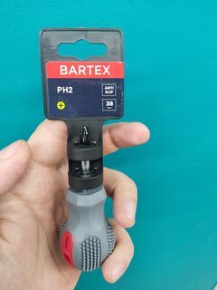 Отвертка крестовая, Bartex, PH2, 2х38 мм, антискользящая двухкомпонентная, CrV сталь, K0029N - фото 1 от пользователя