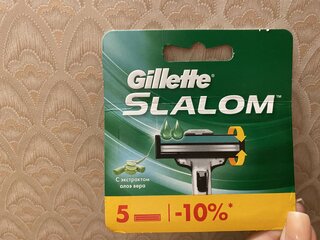 Сменные кассеты для бритв Gillette, Slalom Plus, для мужчин, 5 шт - фото 2 от пользователя