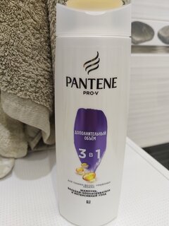 Шампунь, бальзам-ополаскиватель для тонких волос, Pantene Pro-V, 3в1 Дополнительный объем, 360 мл - фото 1 от пользователя