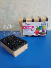 Губка для антипригарных поверхностей, 6 шт, Марья Искусница - фото 4 от пользователя