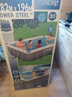 Бассейн каркасный Bestway, 282х196х84 см, Power Steel, 56629BW, фильтр-насос, 3662 л, поплавок-дозатор - фото 2 от пользователя