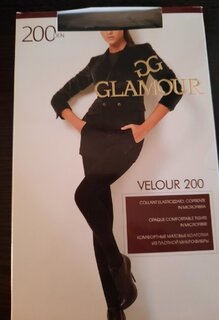 Колготки Glamour, Velour, 200 DEN, р. 3, nero/черные, комфортный пояс - фото 5 от пользователя