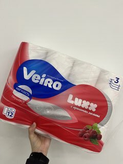 Туалетная бумага Veiro, Luxx, Малина, 3 слоя, 12 шт, 17 м, с втулкой - фото 2 от пользователя