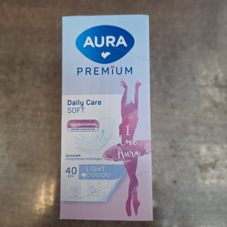 Прокладки женские Aura, Premium Light, ежедневные, 40 шт, ежедневные ультратонкие, 13124 - фото 1 от пользователя