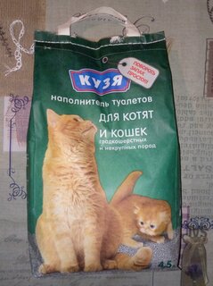 Наполнитель для лотка впитывающий, 4.5 л, для котят и кошек, Кузя - фото 3 от пользователя