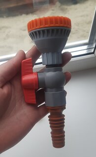Насадка на шланг 3/4&quot;-1&quot;, с краном - фото 2 от пользователя