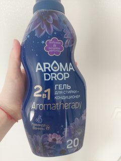 Гель для стирки Aroma Drop, 1 л, универсальный, Лаванда и ваниль 2в1 - фото 4 от пользователя