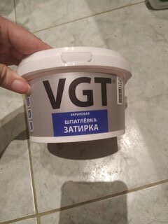 Шпатлевка VGT, акриловая, 1 кг - фото 1 от пользователя