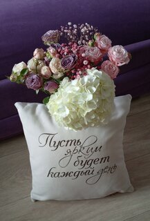 Подушка декоративная, 40х40 см, Каждый день, 100% полиэстер - фото 5 от пользователя