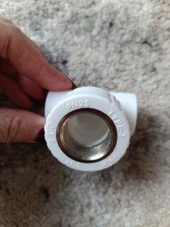 Тройник комбинированный полипропилен, d20х3/4&quot;, внутренняя резьба, белый, РосТурПласт - фото 4 от пользователя