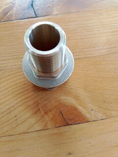 Переходник для резервуара, 1/2&quot;, латунь, с фланцем, ProFactor - фото 2 от пользователя
