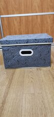 Кофр для хранения, с крышкой, складной, 38х25х25 см, серый, Розы, Y3-587 - фото 2 от пользователя