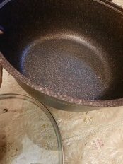 Кастрюля-жаровня алюминий, антипригарное покрытие, 4 л, с крышкой, крышка стекло, Kukmara, Granit Ultra, жга41а, красная - фото 3 от пользователя