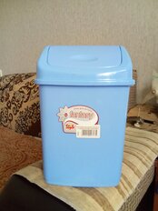 Контейнер для мусора пластик, 5 л, прямоугольный, плавающая крышка, голубой в ассортименте, Dunya Plastik, Sympaty, 09401 - фото 4 от пользователя
