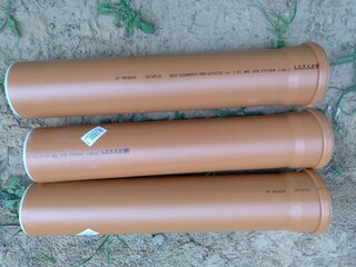 Труба канализационная наружная, диаметр 110х500х3.2 мм, полипропилен, Мультимирпласт, рыжая - фото 3 от пользователя