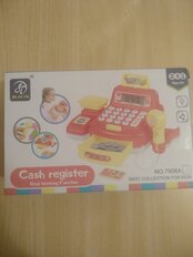 Игрушка детская Кассовый аппарат, свет, звук, с аксессуарами, на батарейках, пластик, A1379686M-B, красная - фото 2 от пользователя