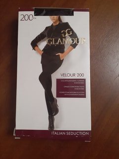 Колготки Glamour, Velour, 200 DEN, р. 4, nero/черные, комфортный пояс - фото 4 от пользователя