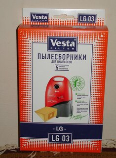 Мешок для пылесоса Vesta filter, LG 03, бумажный, 5 шт - фото 9 от пользователя