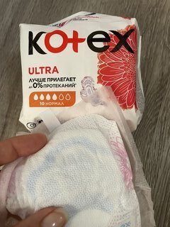 Прокладки женские Kotex, Ultra Dry&amp;Soft Normal, 10 шт, 4423 - фото 3 от пользователя