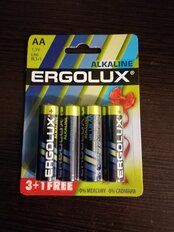 Батарейка Ergolux, АА (LR06, LR6), Alkaline 3+1 FREE, алкалиновая, 1.5 В, блистер, 4 шт, 12866 - фото 4 от пользователя
