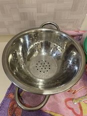 Дуршлаг нержавеющая сталь, 24 см, с ручкой, на ножке, 102208 - фото 9 от пользователя