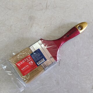 Кисть плоская, Bartex, Профи, 15х75 мм, 3 '', 56 мм, рукоятка дерево, 1118330 - фото 9 от пользователя