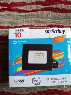 Прожектор светодиодный Smartbuy, FL SMD LIGHT, 10 Вт, 6500 К, черный, SBL-FLLight-10-65K - фото 9 от пользователя