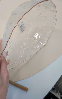 Салатник стекло, фигурный, 6 см, 0.8 л, отвод золотом, 17х22х6см, Алмаз, Y6-10093 - фото 1 от пользователя