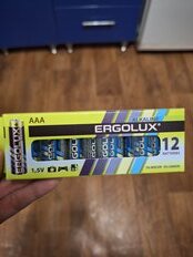 Батарейка Ergolux, ААА (LR03, 24A), Alkaline, щелочная, 1.5 В, коробка, 12 шт, 11745 - фото 7 от пользователя