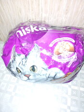 Корм для животных Whiskas, 1900 г, для взрослых кошек 1+, сухой, курица/индейка, подушечки с паштетом, пакет - фото 2 от пользователя