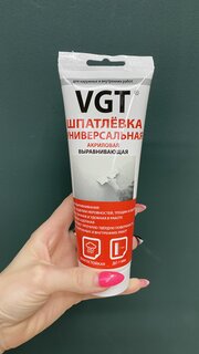 Шпатлевка VGT, 27225, акриловая, универсальная, для внутренних и наружных работ, 0.33 кг - фото 5 от пользователя