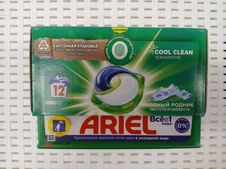 Капсулы для стирки Ariel, Liquid Capsules Горный родник, 12 шт, 19.5 г - фото 2 от пользователя