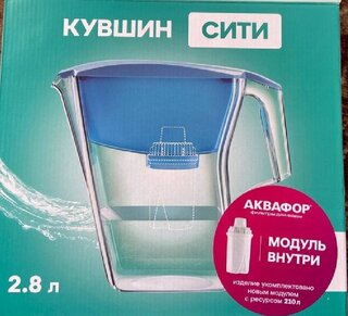 Фильтр-кувшин Аквафор, Cити, для холодной воды, 1 ступ, 2.8 л, голубой, 209046 - фото 2 от пользователя