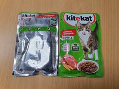 Корм для животных Kitekat, 85 г, для кошек, говядина в соусе, пауч - фото 2 от пользователя