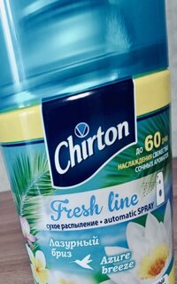 Освежитель воздуха Chirton, 250 мл, Fresh Line Лазурный Бриз, сменный, сухое распыление, 12,50 - фото 5 от пользователя