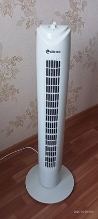 Вентилятор колонный, Lofter, TF-29C2-alu, 40 Вт, 3 скорости, белый, TF-29C2-alu White - фото 7 от пользователя