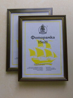 Фоторамка 15х21 см, пластик, дерево, с пленкой ПЭТ, 1401B - фото 1 от пользователя