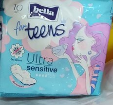 Прокладки женские Bella, for teens Ultra sensitive, 10 шт, BE-013-RW10-258 - фото 1 от пользователя